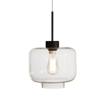 zdjęcie Lampa wisząca ze szklanym kloszem Ritz clear